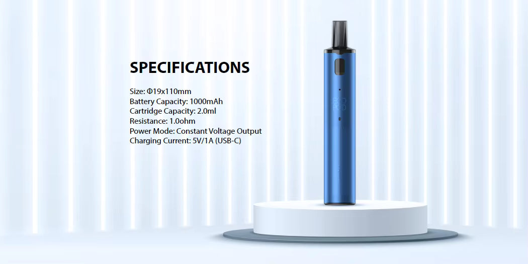 eGo Pod Update Version Kit 2ml Empty Cartridge 1.0ohm Coil & 1000mAh Battery Electronic Cigarette USB-C Kit