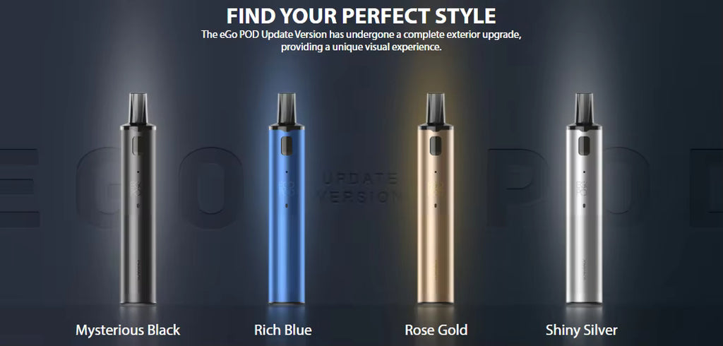 eGo Pod Update Version Kit 2ml Empty Cartridge 1.0ohm Coil & 1000mAh Battery Electronic Cigarette USB-C Kit