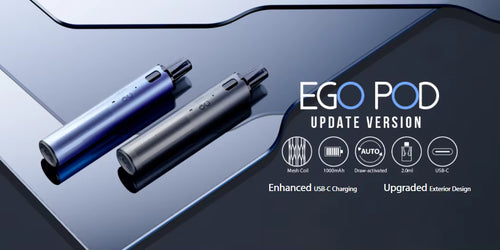 eGo Pod Update Version Kit 2ml Empty Cartridge 1.0ohm Coil & 1000mAh Battery Electronic Cigarette USB-C Kit